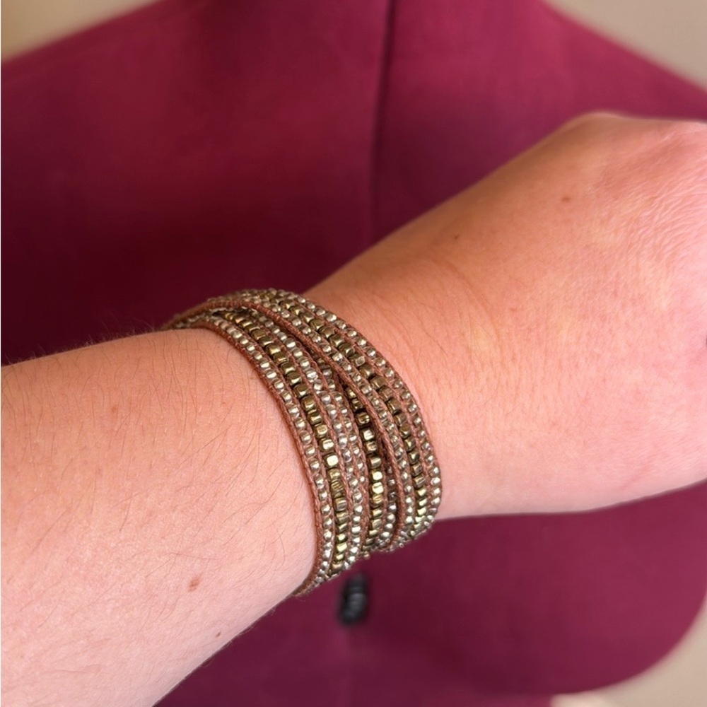 Gap Brown and gray beaded wrap bracelet - Picture 4 of 6